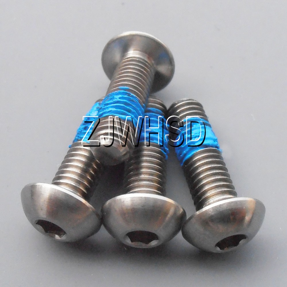 4pcs M5 x 16 mm Ti tanium Screw Bolt Allen Hex Socket Button Head ThreadLocker