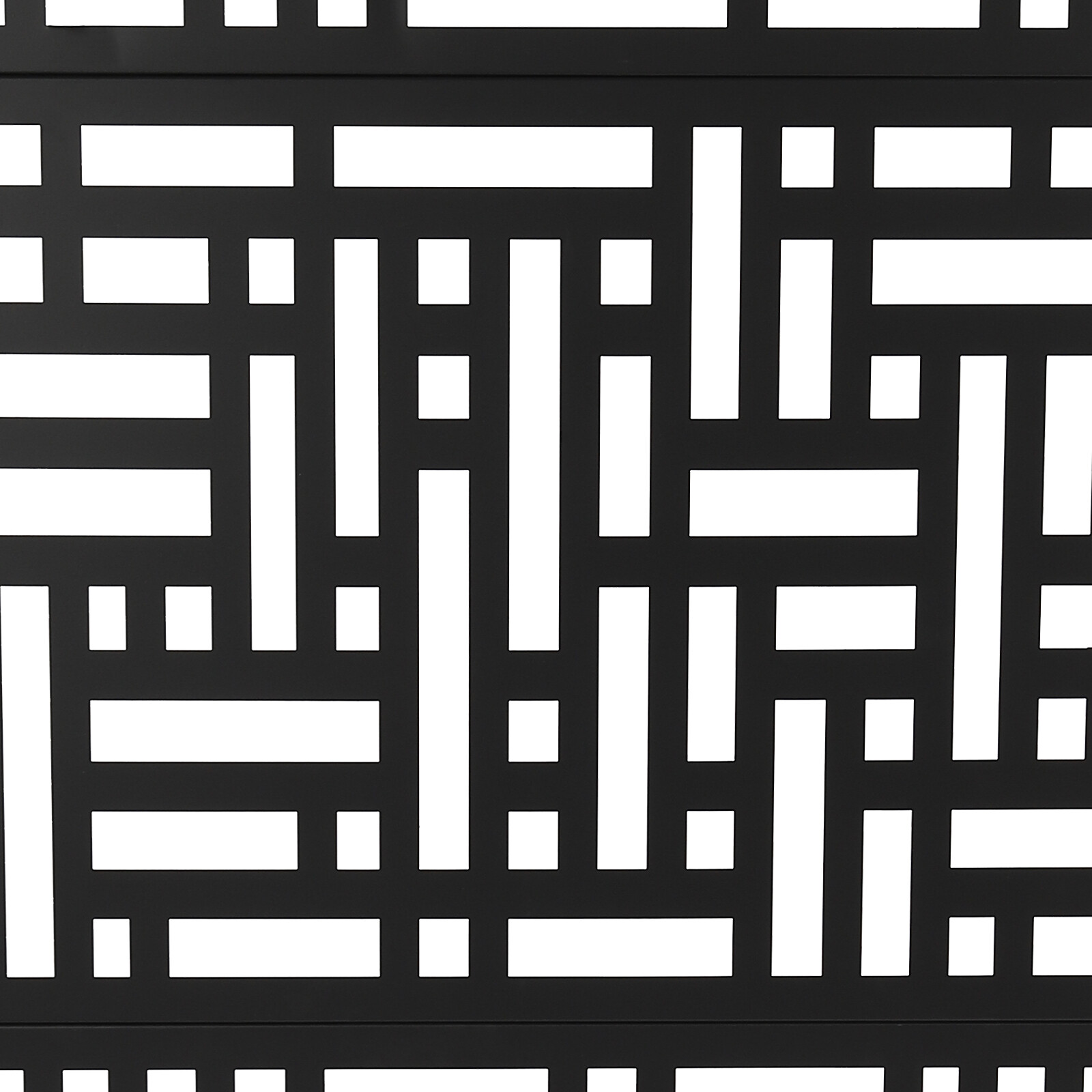 Metal Privacy Screen 6.2ft H x 35.4in W Outdoor Privacy Screens and Panel Black