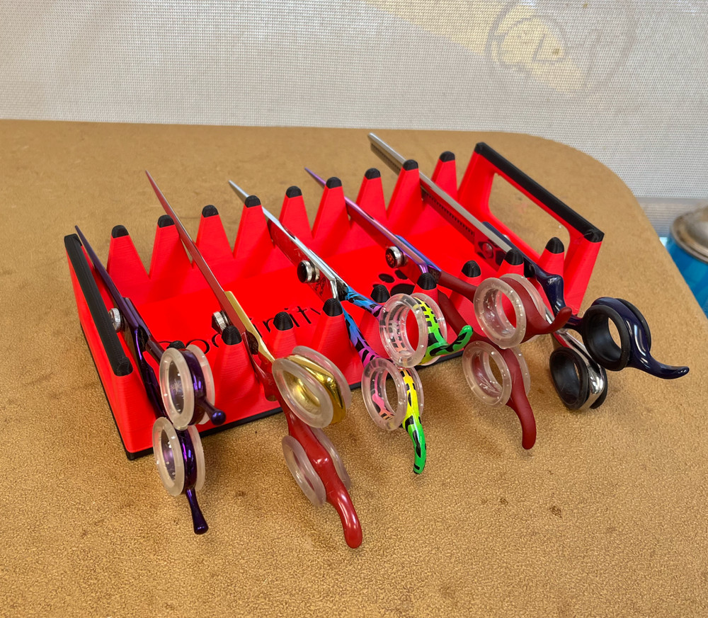 Personalized Dog Grooming Scissors / Shears Holder | 10 shears & 4 Combs