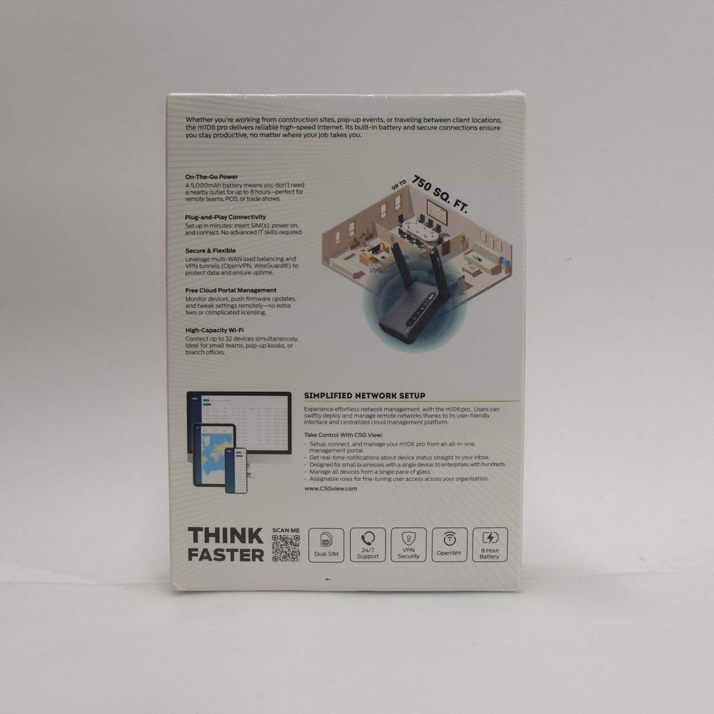 New Connected Solutions Group (CSG) m106 Pro Dual-SIM LTE Router