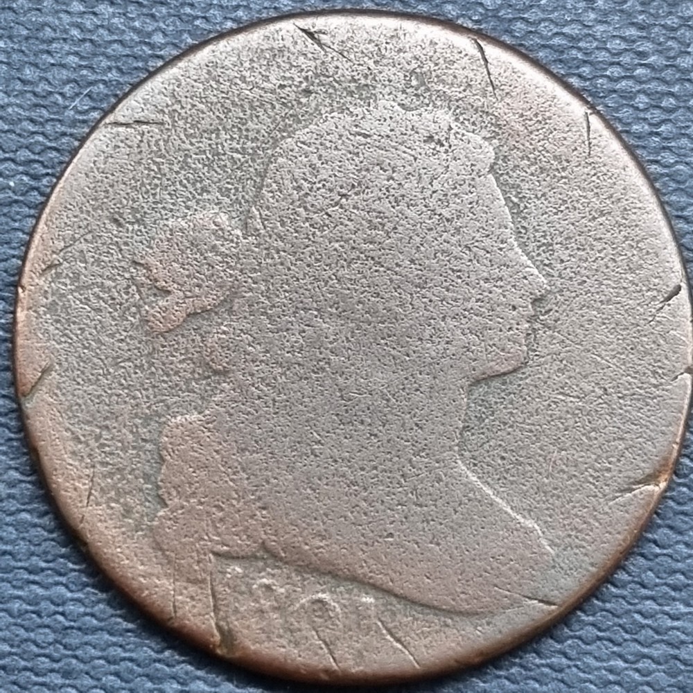 1801 Draped Bust Large Cent 1c Circulated #98617