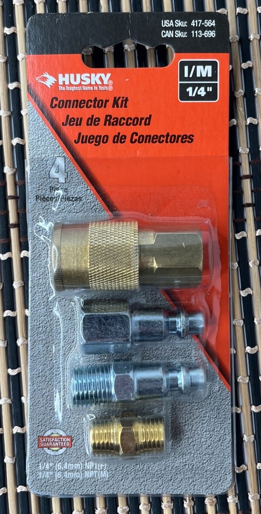 Husky 4-piece Quick Connect Kit 1/4” Industrial