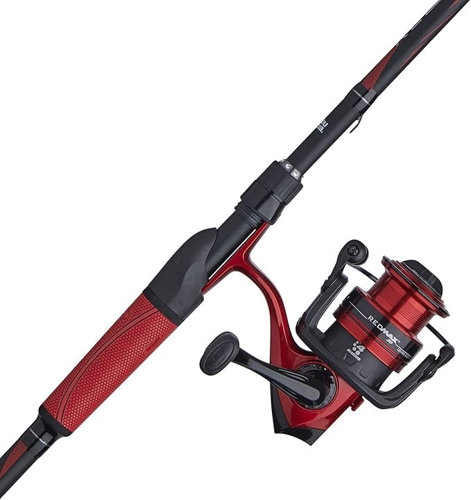 Abu Garcia Red Max Spinning Fishing Rod & Reel Combo (Red) REDMAXSPCBO 7' Medium