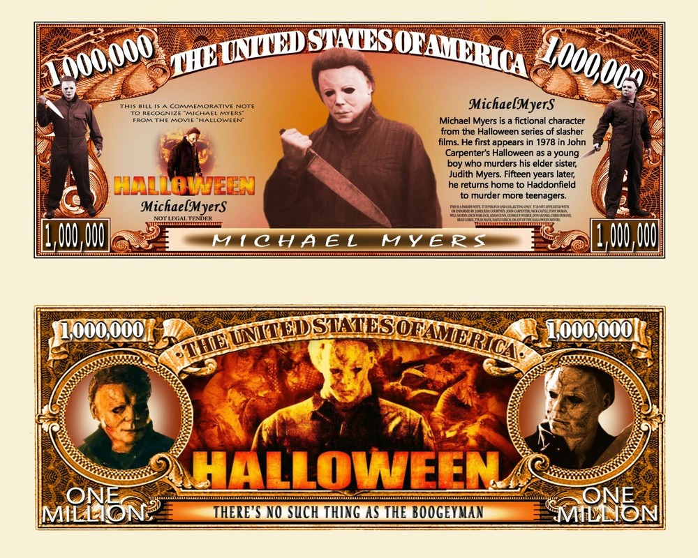 OUR MICHAEL MYERS HALLOWEEN NOVELTY NOTE (2 EA)