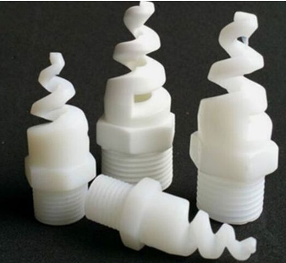 New 20pc white Plastic PP spiral Cone spray nozzle 1" bspt