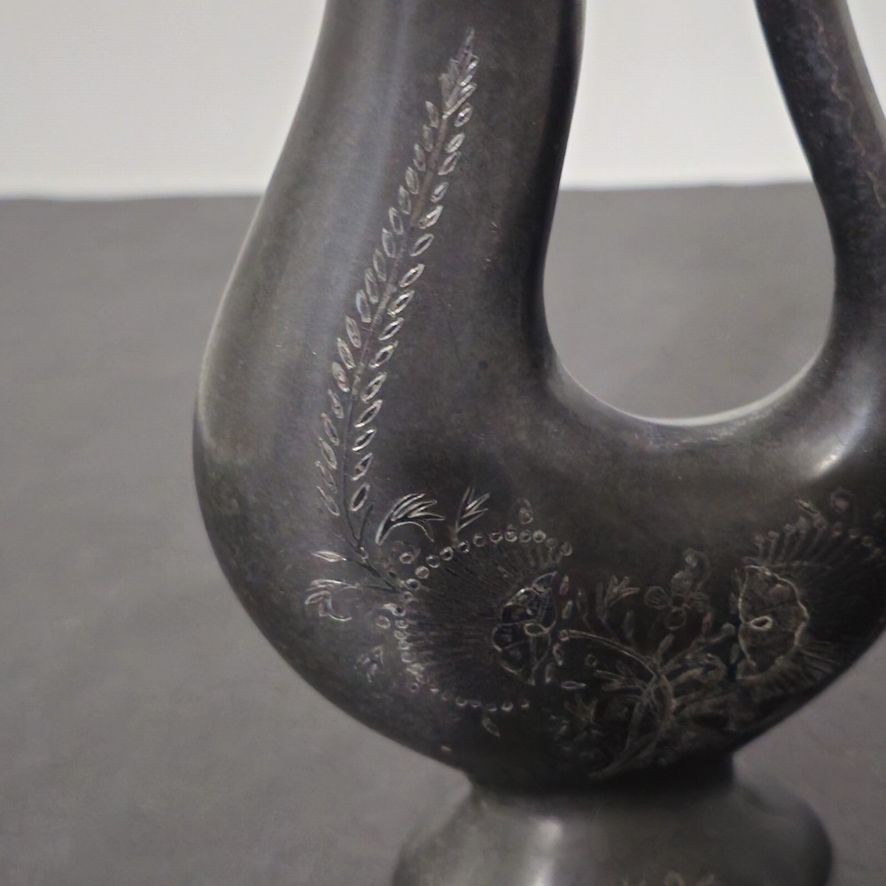 Bidri Jug Black With Silver Inlay. Beautiful.