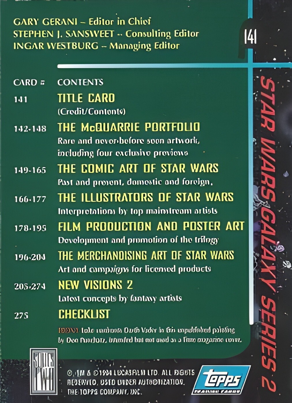 Star Wars Galaxy Series 2 Trading Cards (1994) Complete Your Collection 141-275