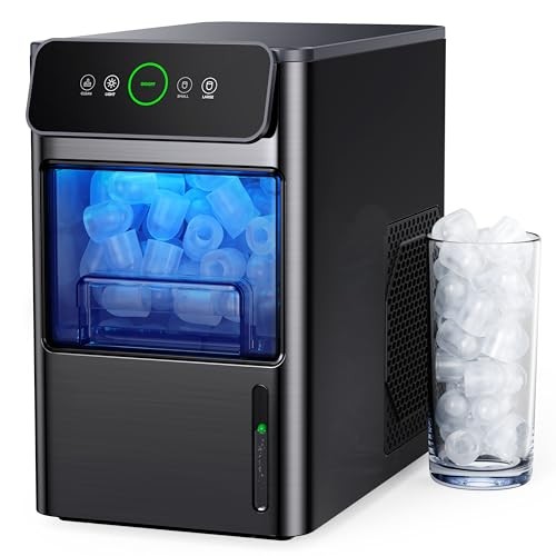 SILONN ICE MAKER COUTERTOP MACHINE - PORTABLE ICE CUBE MAKER 20LBS - BLACK