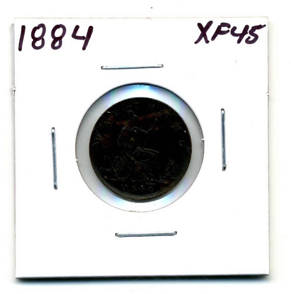 Great Britain. Farthing. 1884 choice Extra Fine