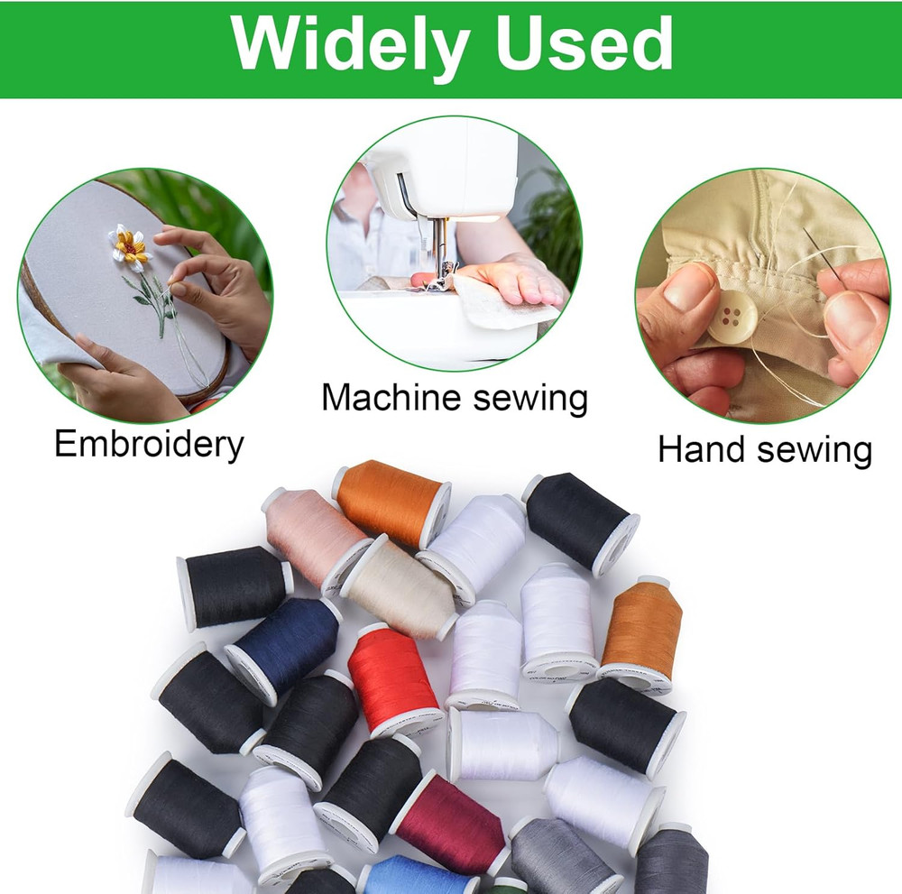 12 Spools Gray Polyester Thread 40D/2 for All Purpose Sewing Quilting