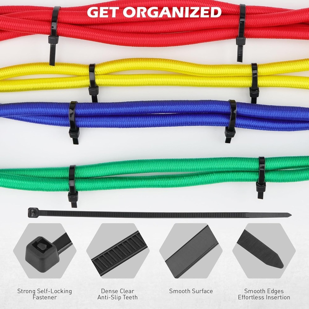 Multi-Purpose Bungee Cords - 60 Assorted Cords for Cargo & Outdoor Tasks