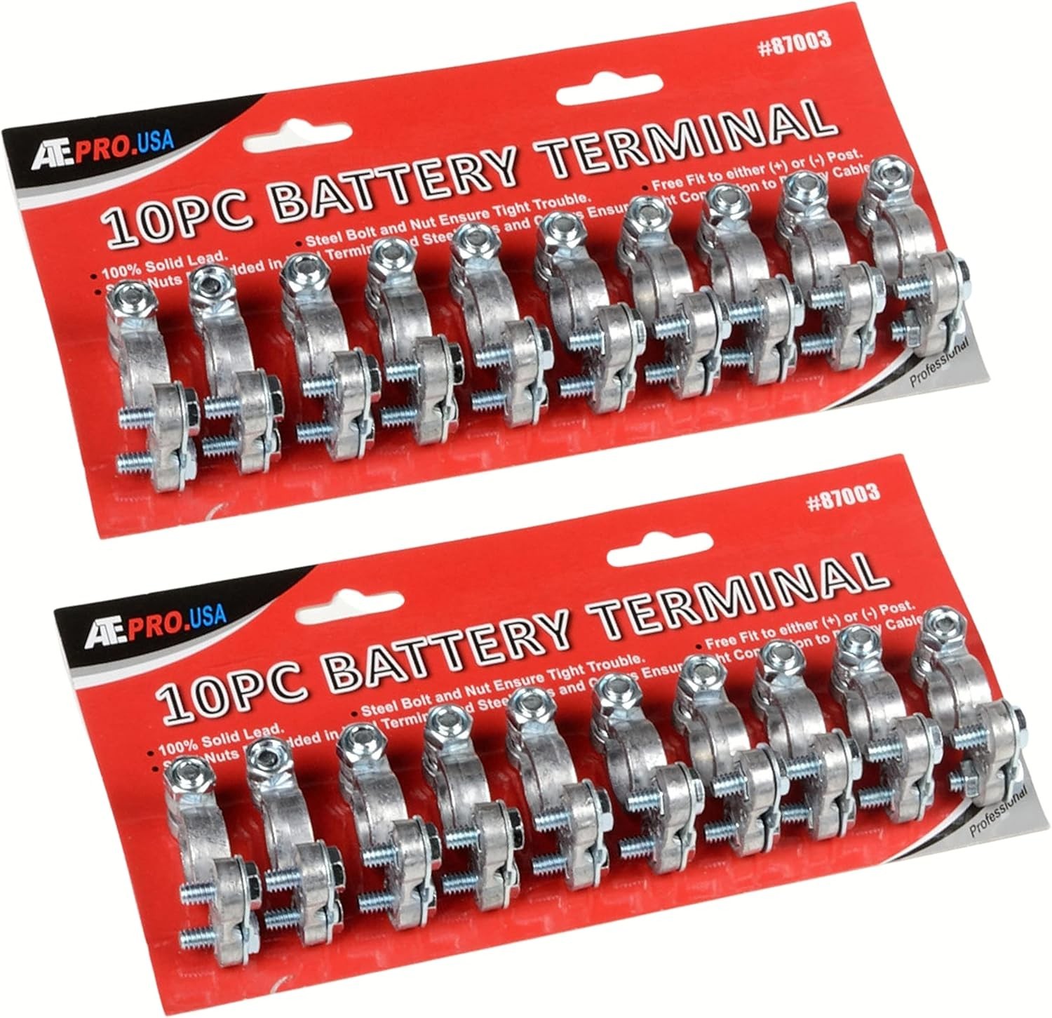 20PC Professional Heavy Duty Top Post Replacement Battery Terminals, 6 and 12 V