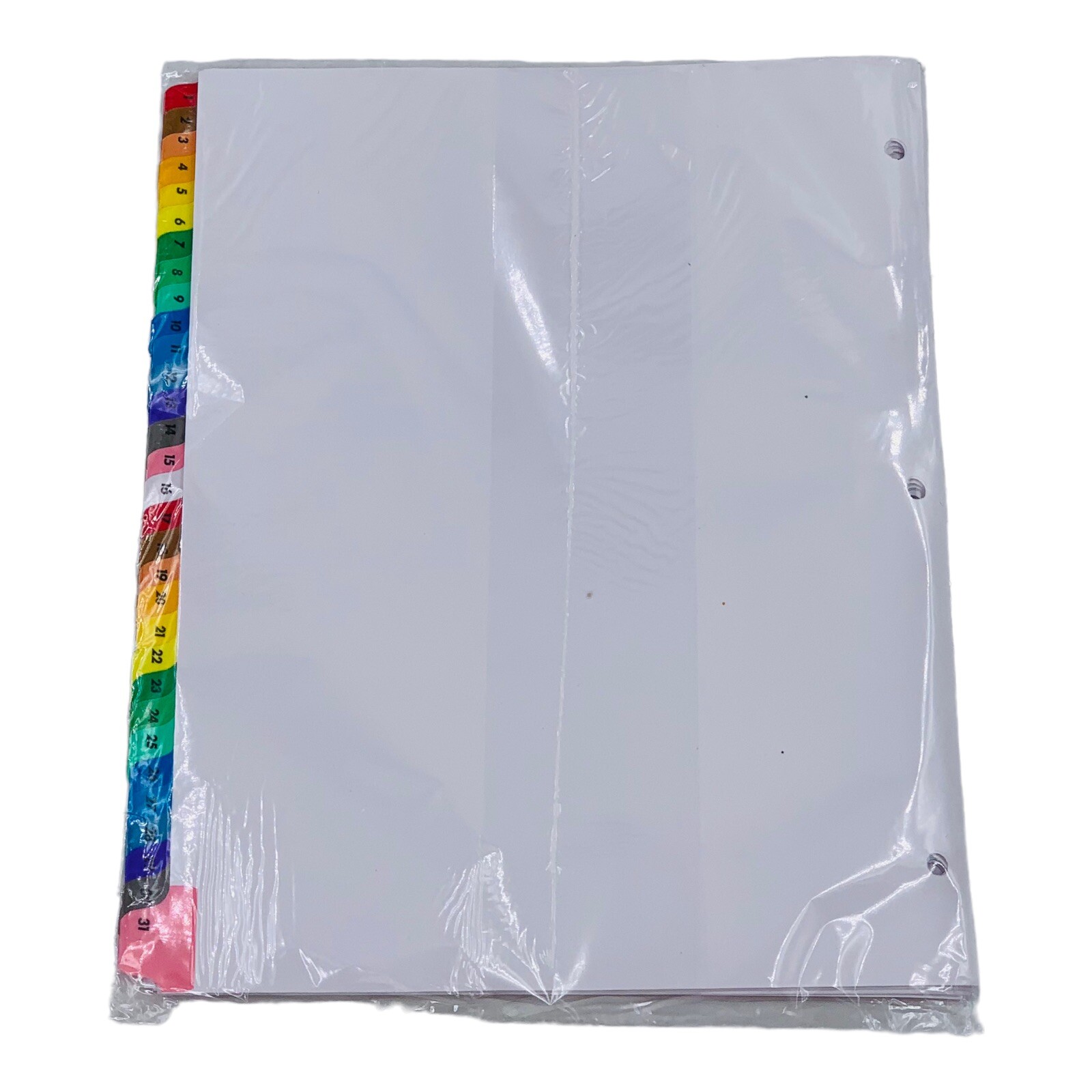 Universal Table of Contents Dividers 31 Tab 3 Hole Punched Letter Size