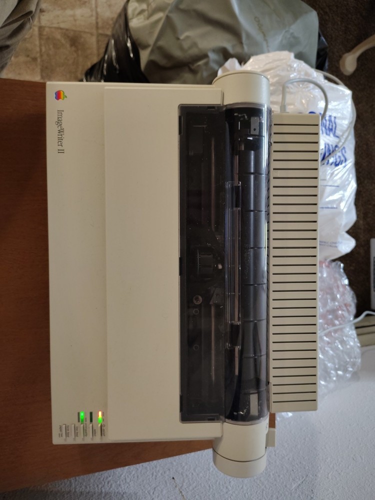 🔥Vintage Apple ImageWriter II Dot-Matrix Printer Tested Powers On Clean!