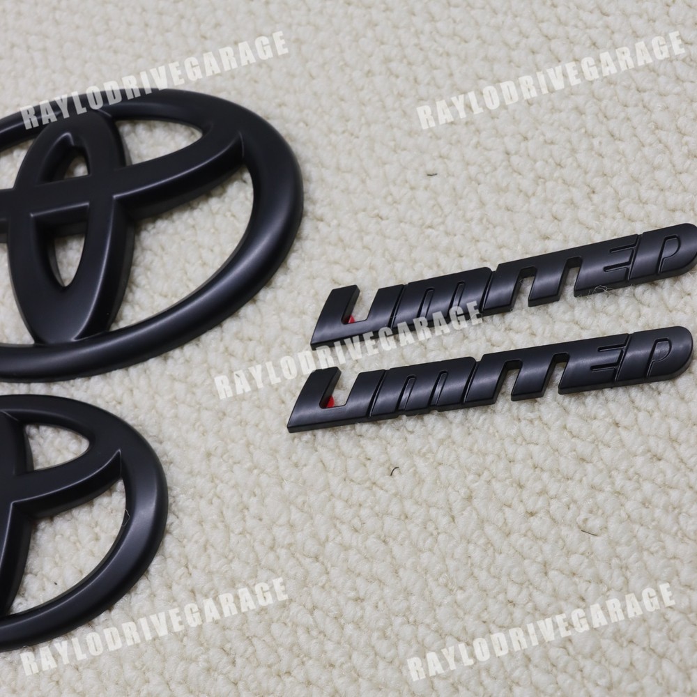 Front Grill Emblem Rear Tailgate Side Overlay Blackout For Sequoia Limited/SR5