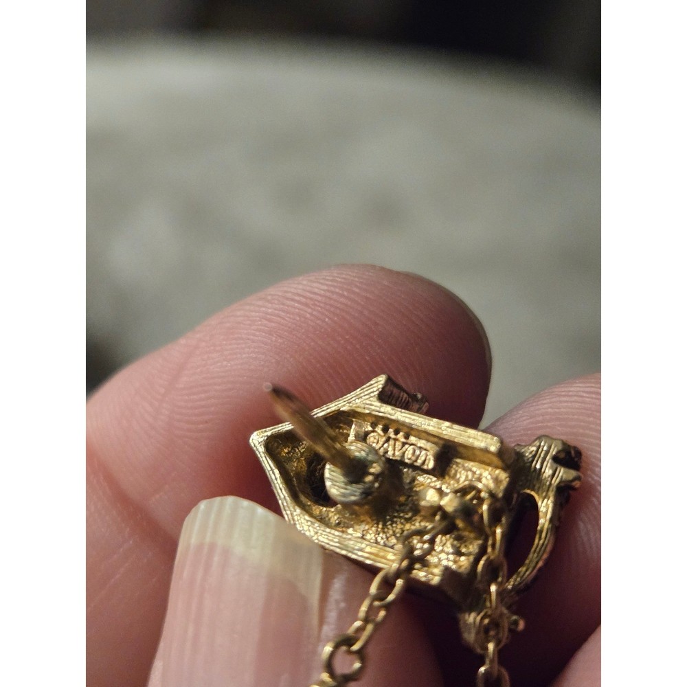 Avon Cuckoo Clock Lapel Pin Vintage Signed