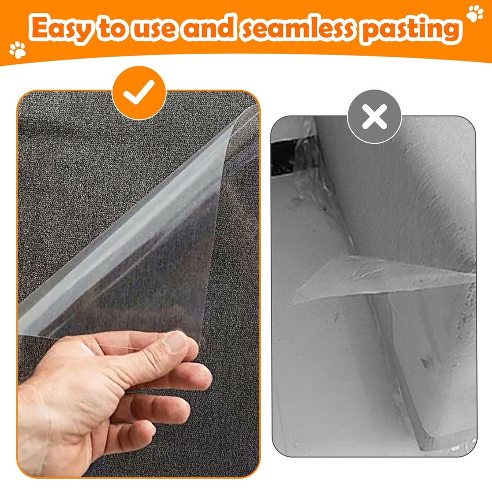 Cat Scratch Furniture Protector, 12 Pack Large, transparent