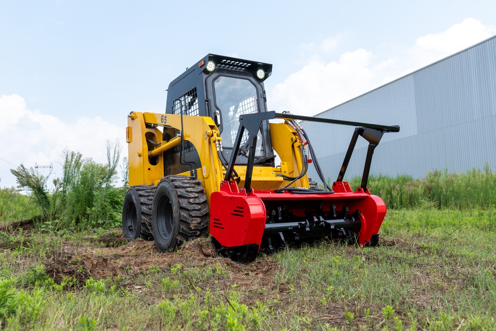 46in Forestry Mulcher Attachment Wood Chipper Brush Mower Fits Bobcat Skid Steer