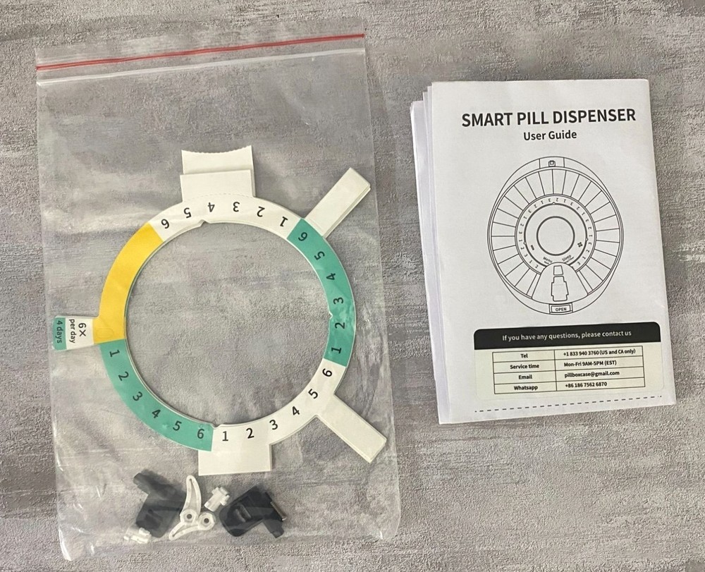 Automatic Bluetooth Smart Pill Dispenser W/ Timer & Alarm (New OpenBox Untested)