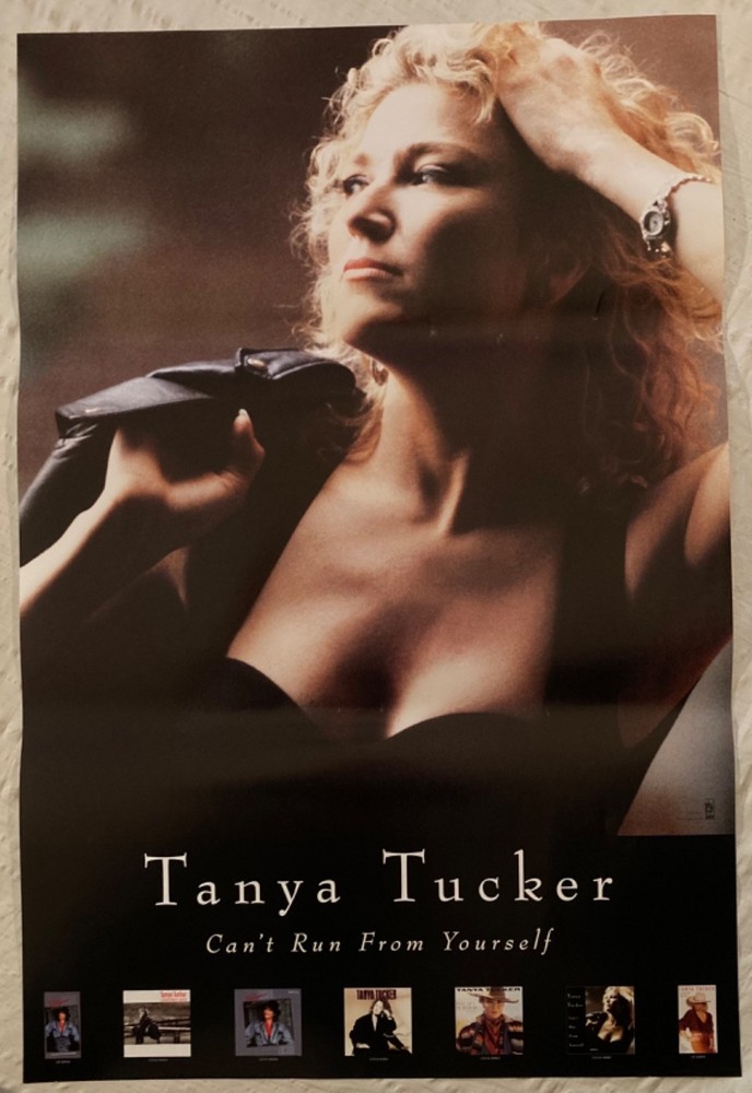 Tanya Tucker 1992 Promo Poster Can’t Run From Yourself With Album Catalog Q