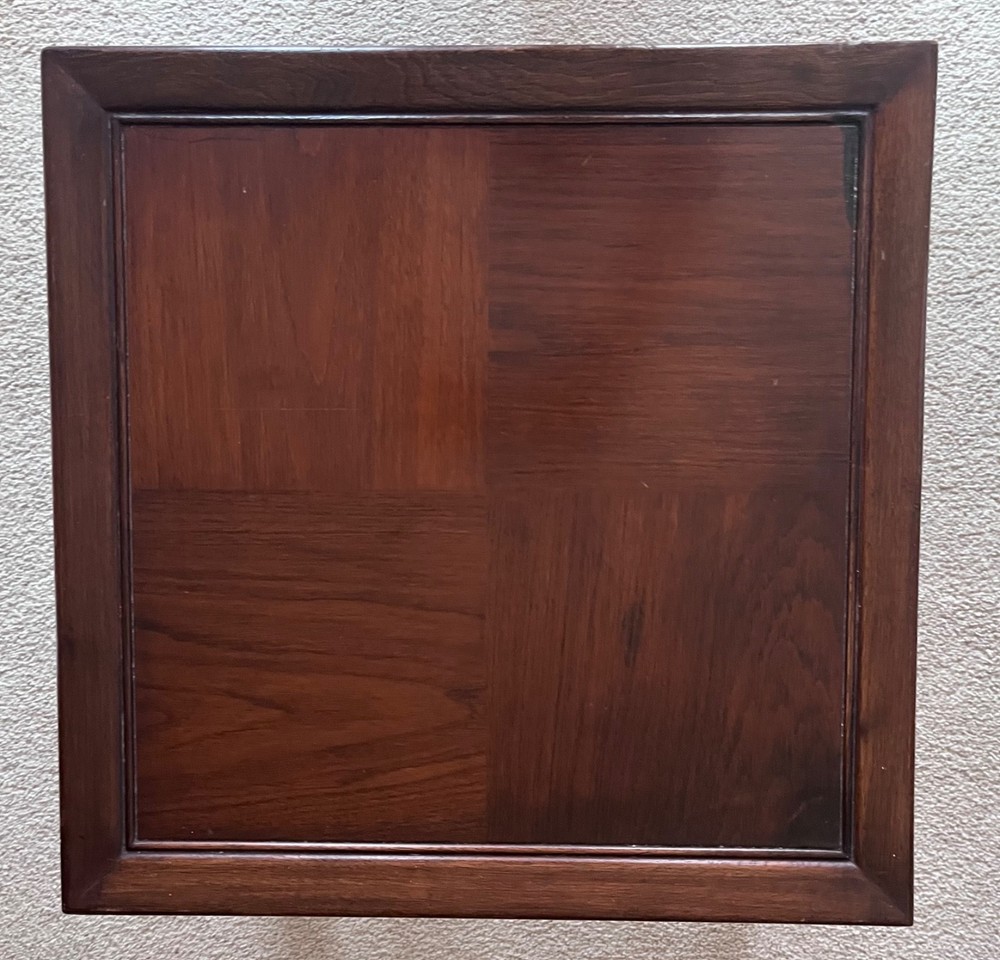 ASIAN MODERN VINTAGE SQUARE TABLE/STAND