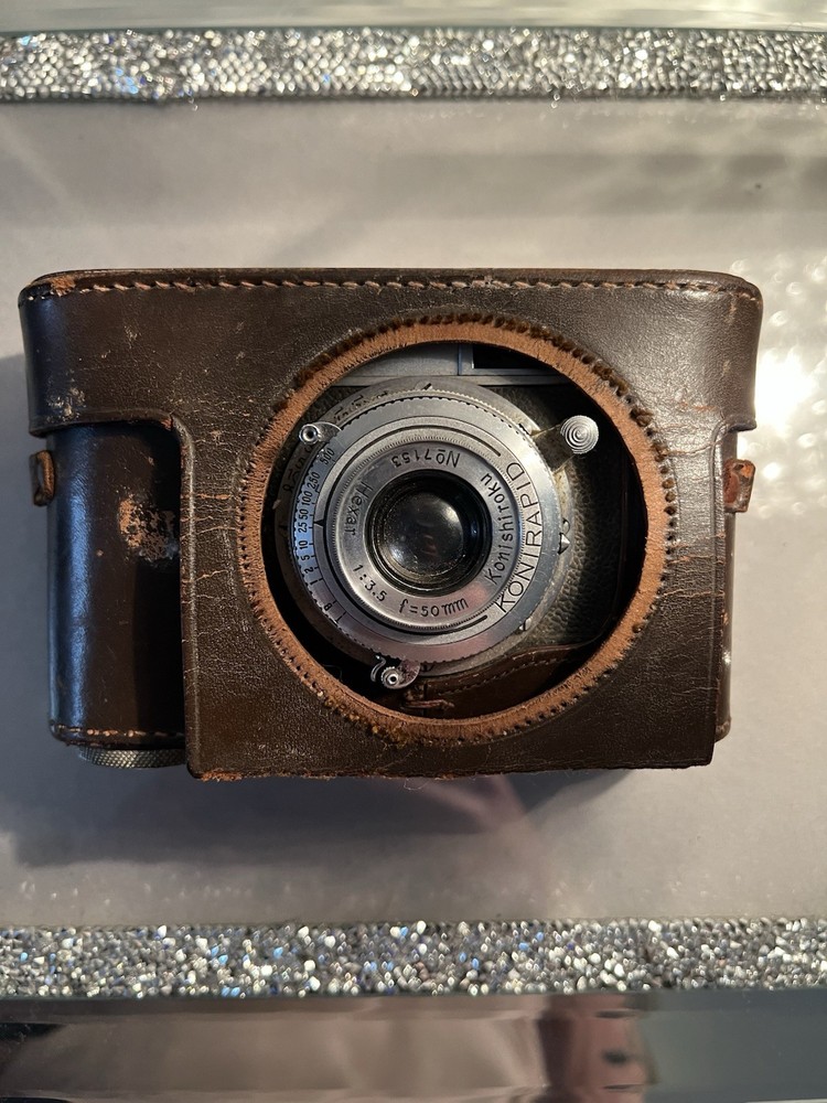 Konica Konirapid Rangefinder Camera with Original Leather Case