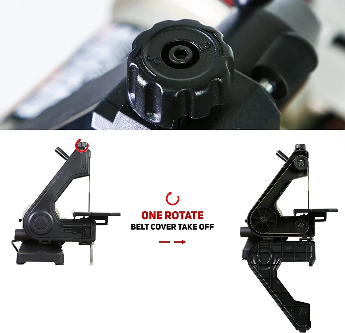 BUCKTOOL 1"x30" Bench Belt Sander with 5" Disc,1/3HP Benchtop Belt Disc Sander