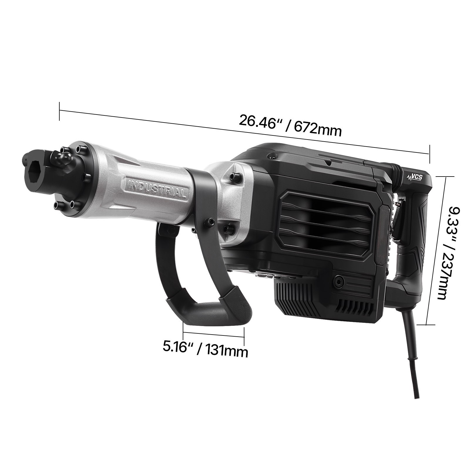 Uimoso Electric Demolition Jack Hammer Concrete Breaker 3000W 1700 BPM Chisel