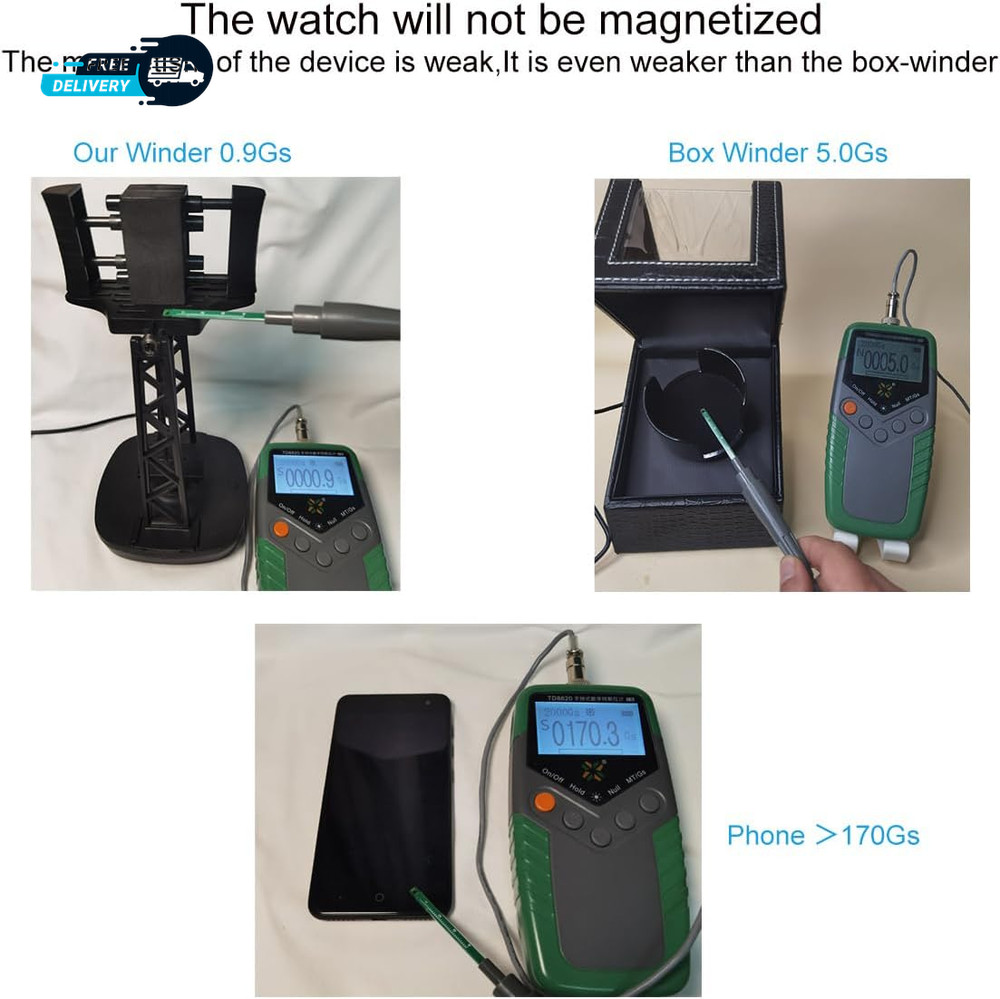 Single Watch Winder for Automatic Watches Timer Shutdown Adjustable Speed mSelf