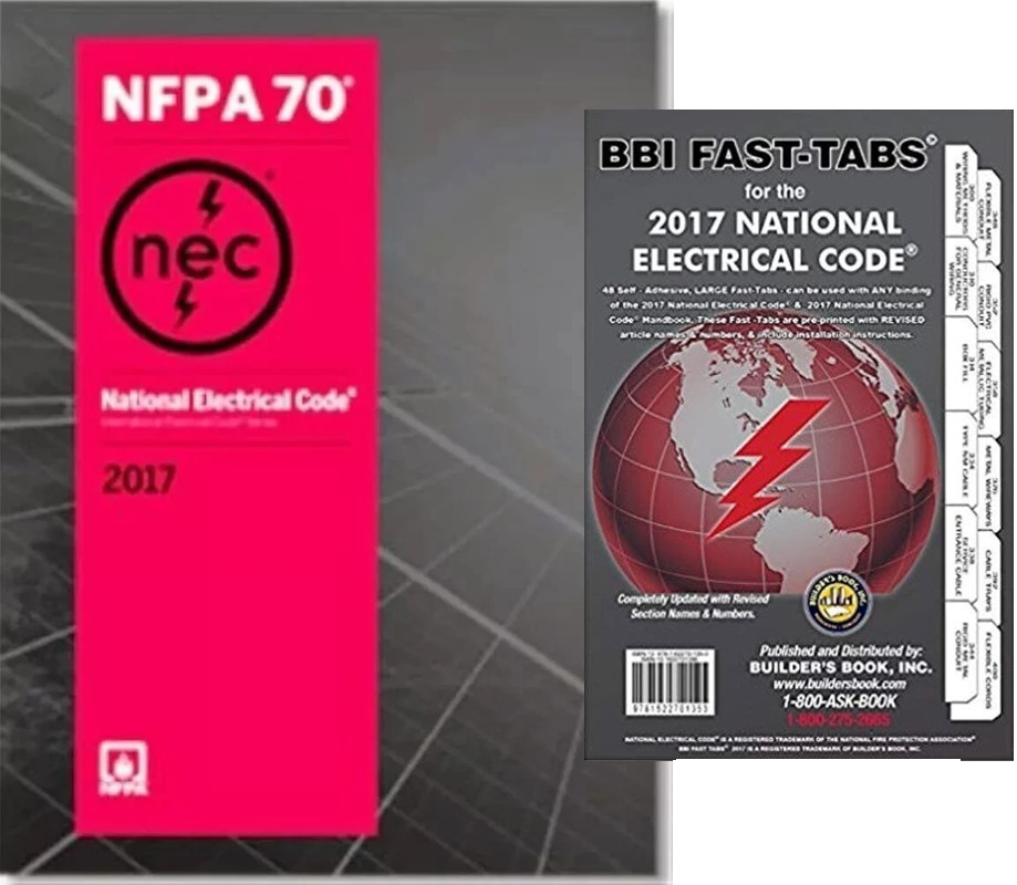 NFPA 70 National Electrical Code NEC 2017 Edition Paperback + bbi tabs