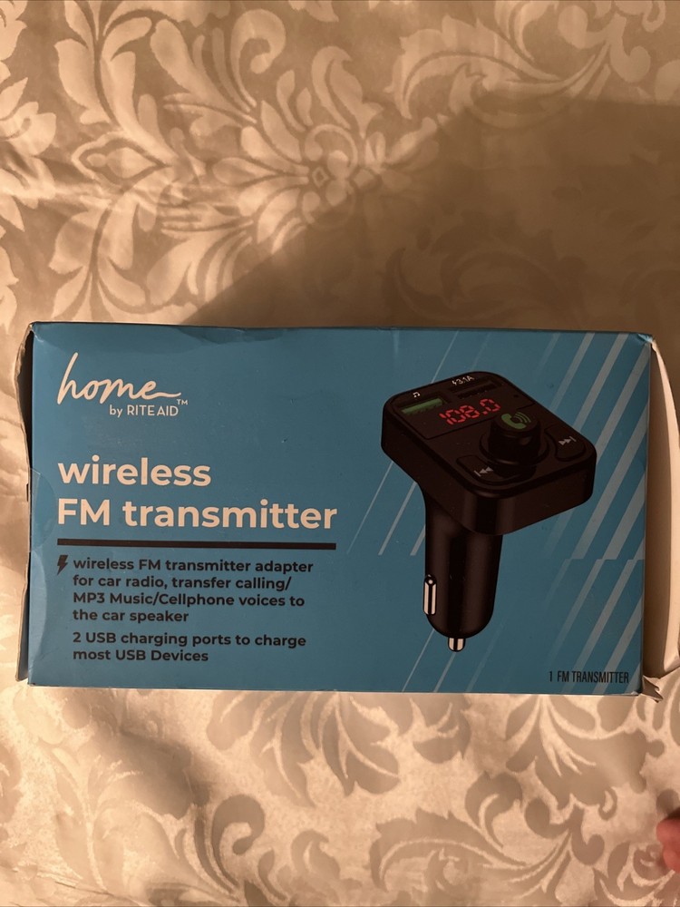 In-Car Bluetooth FM Transmitter Adapter - Wireless Music Player & Handsfree Call