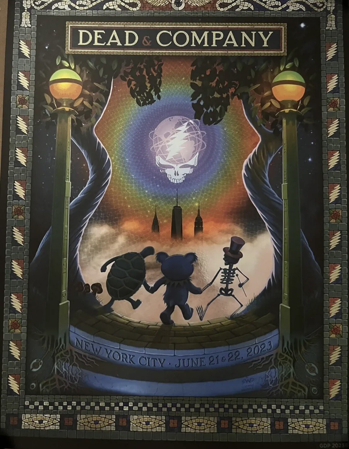 Dead & Company Foil Poster NYC Citi Field 6/21 6/22 2023 Tour Concert Poster