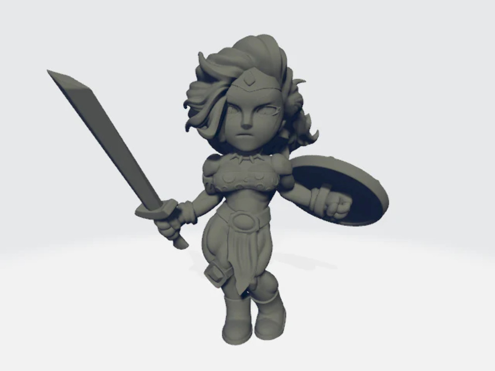 Chibiatures - Amazon Shield Sword Warrior #1