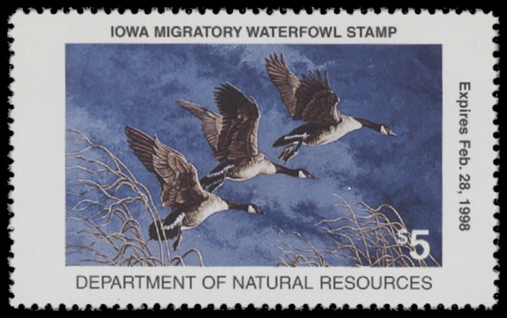 1997 Iowa State Duck Stamp Mint Never Hinged