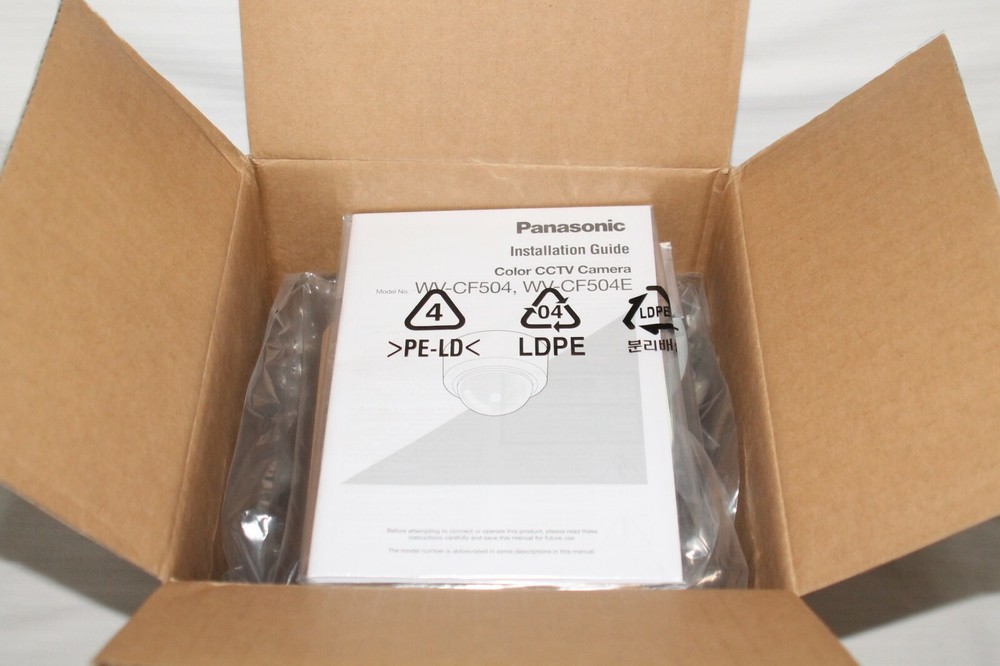 ONE NEW PANASONIC WV-CF504 COLOR CCTV CAMERA SUPER DYNAMIC 5 FIXED DOME CAMERA
