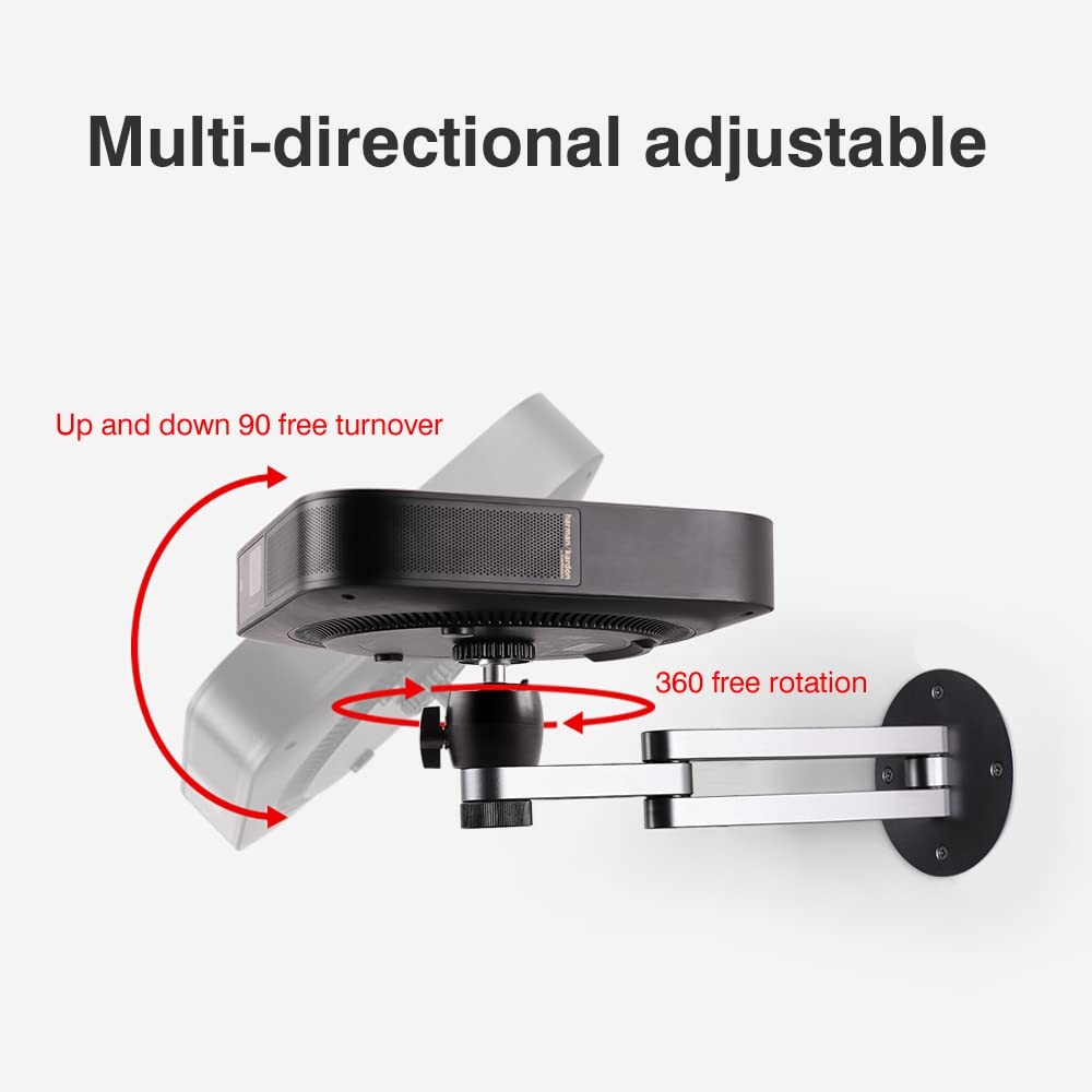 Foldable Projector Wall Mount Universal Adjustable Ceiling Wall Projector Mou...
