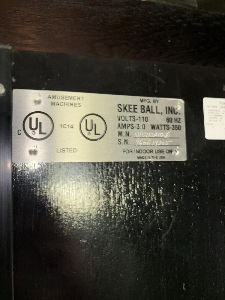 RARE Authentic Skee-Ball Machine