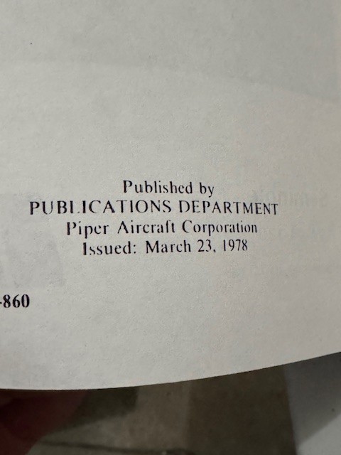 Piper Seminole Pilot Operating Manual / Guide 1978
