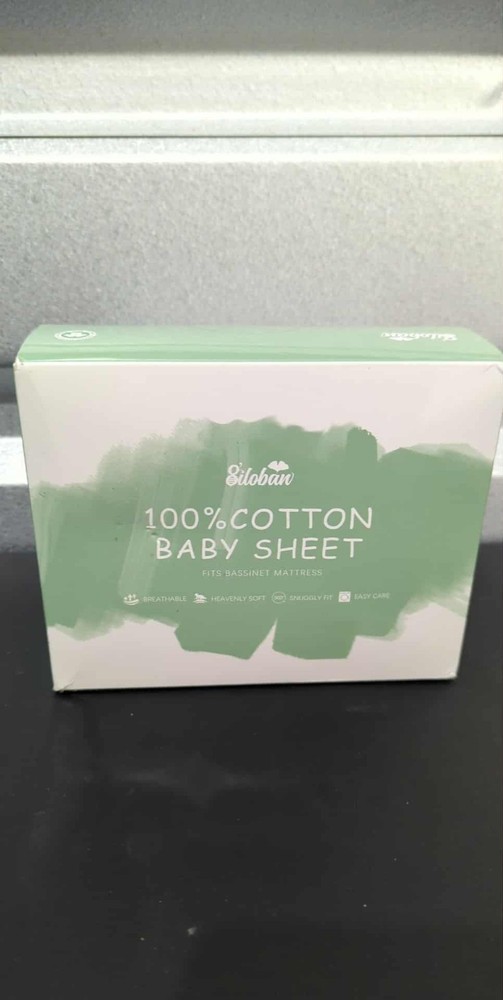 Cotton Bassinet Fitted Sheets Compatible with Mika Micky Bedside Sleeper 2 Pack