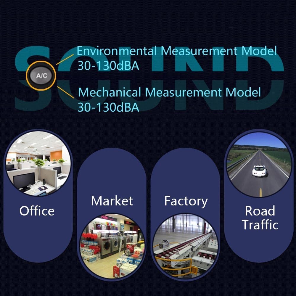 Compact LCD Decibel Meter with Backlight - Perfect for Noise Control 30-130 dB