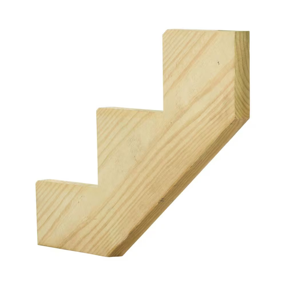 3-Step Ground Contact Pressure-Treated Pine Stair Stringer