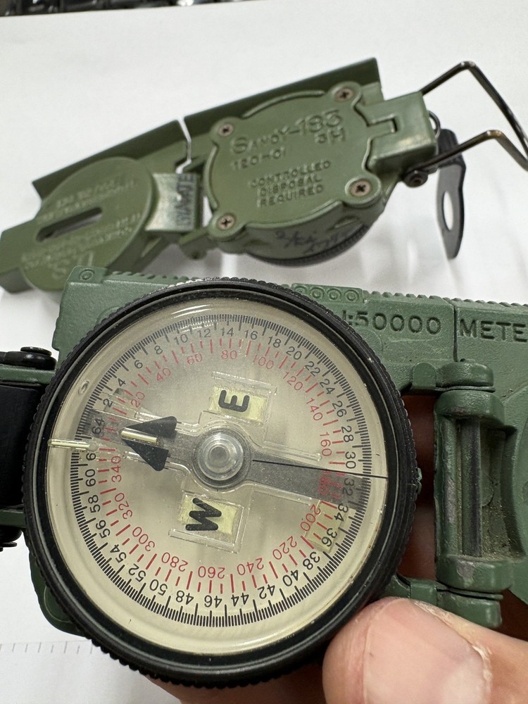 2pk NON-FUNCTIONING Stocker & Yale Model SandY-183 3H Tritium Lensatic Compass