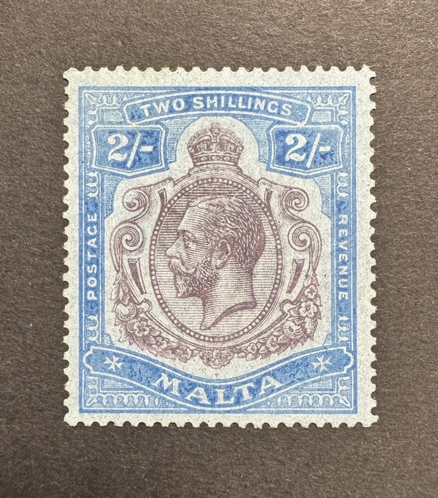 Malta SG 103d 2s ‘Lines Omitted From Scroll’ MINT - CAT £550