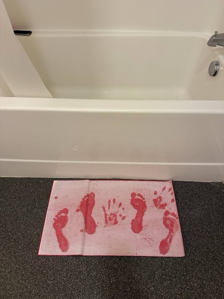 Halluween Bloody Colour Changing Bath Mat Bathroom
