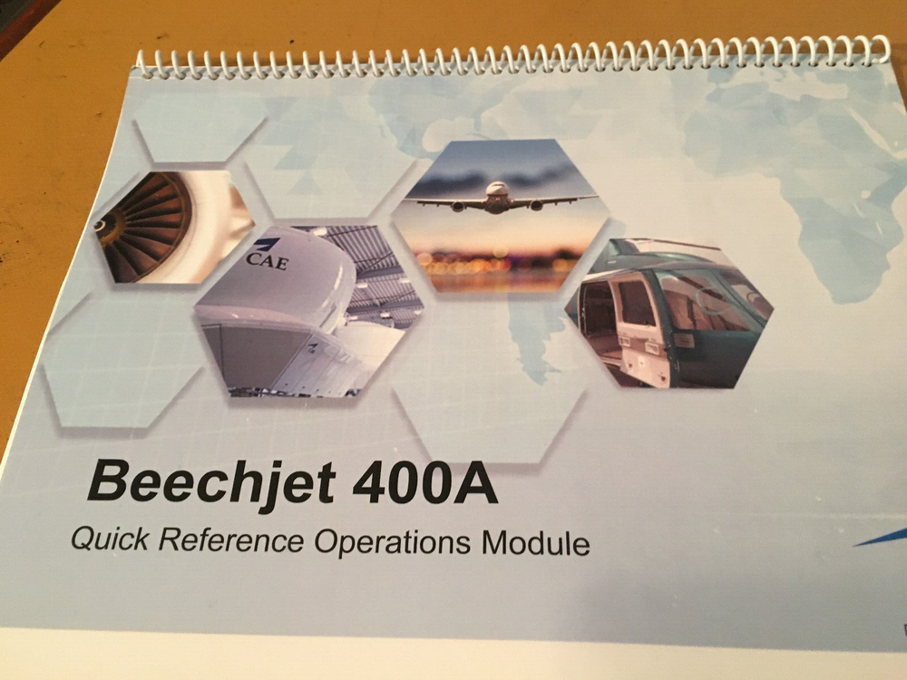 BeechJet 400A Quick Reference Operations Booklet Manual