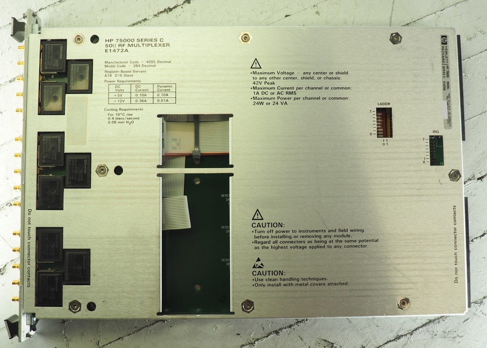 HP 75000 Series C E1472A C-Size VXI 50 Ohm RF Multiplexer Module