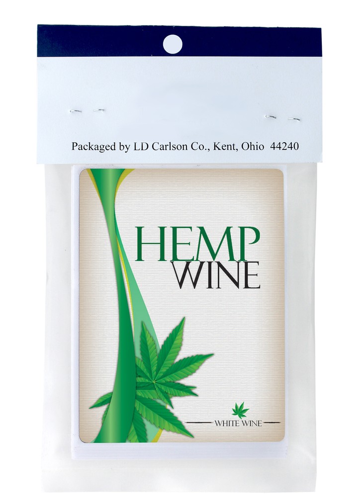 Hemp Wine Bottle Labels 30/Pack Mist Collection