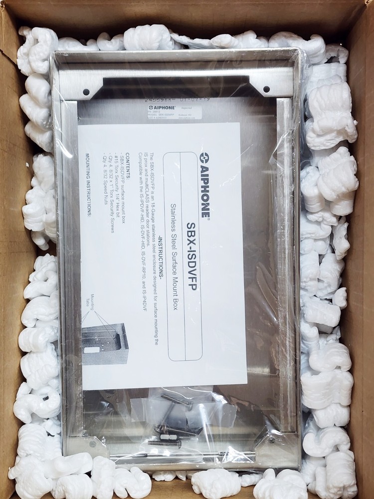 New AIphone SBX-ISDVFP Surface Mount Box For IS Series (See Description Below)