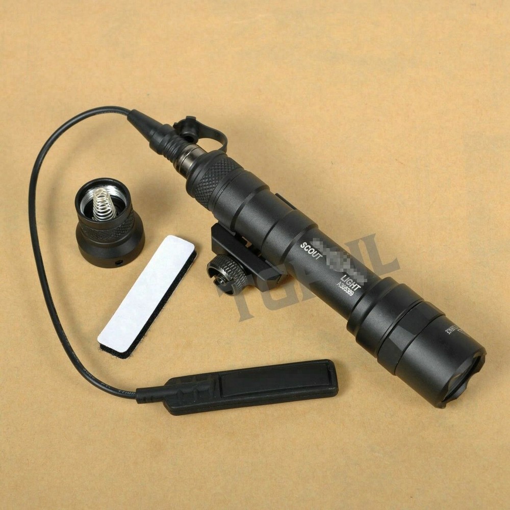 M300 M600 Scout Light M-Lok Offset Flashlight Rail Base Scope Mount Combo Set