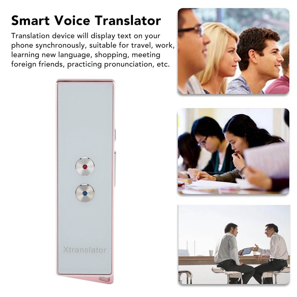 Multi Language Portable Smart Voice Translator Aluminum Alloy Shell Wireless